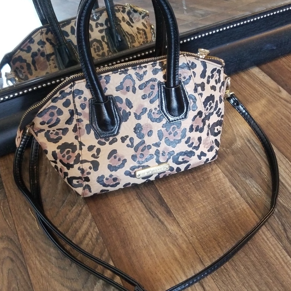 Steve madden leopard print handbag satchel